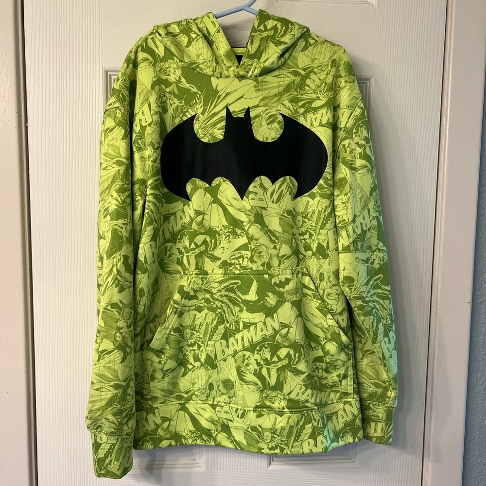 Neon Green/yellow Batman Graphic Hoodie